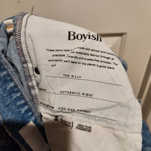 Boyish the Billy High Rise Skinny Distressed Ripped Jeans Size 26 - Picture 8 of 12